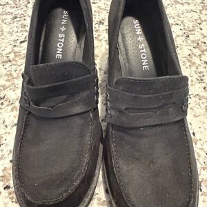 Sun + Stone Charcoal Men's Slip-On Loafers